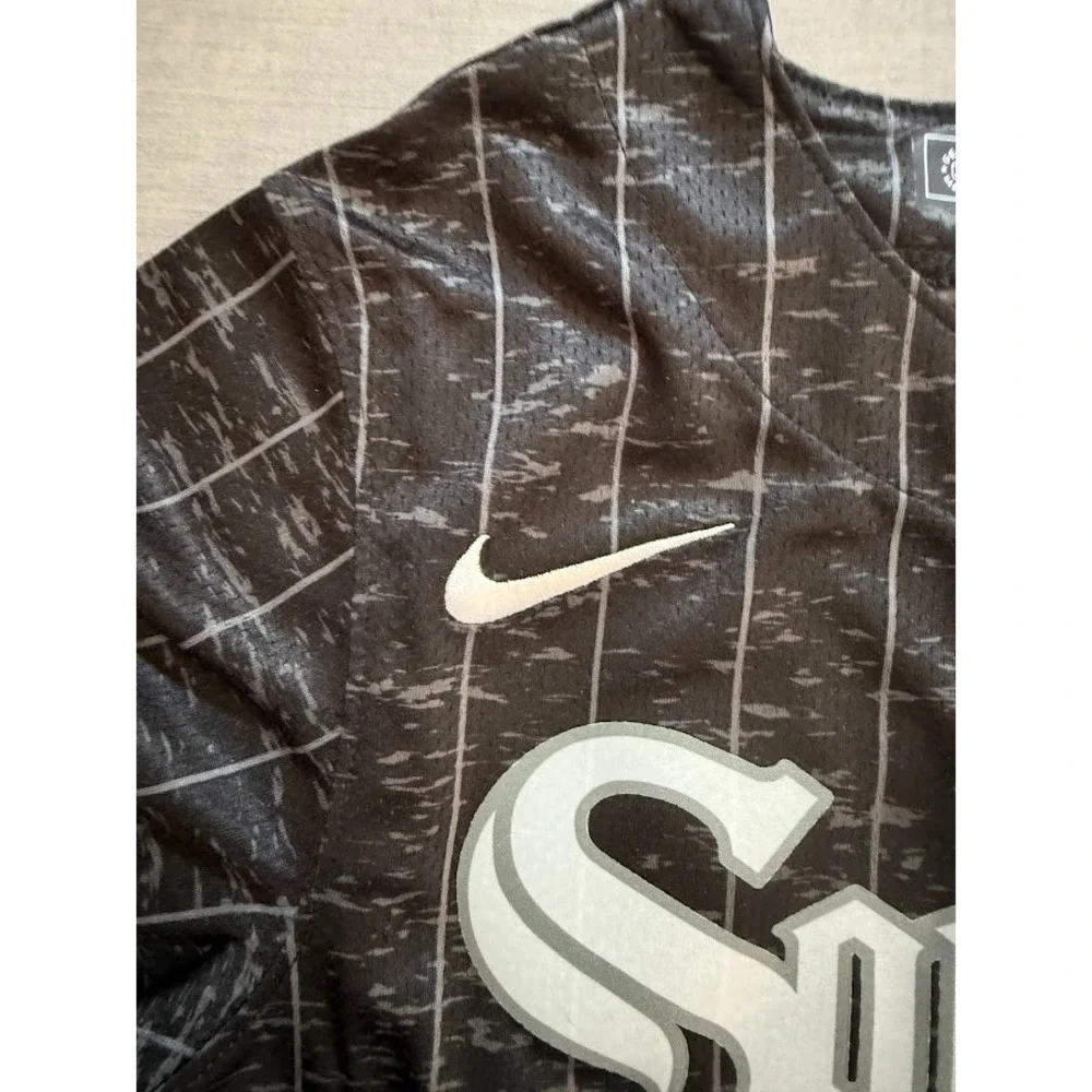 Chicago White Sox Moncada #10 Southside Nike Baseball Jersey Boys M Black Button